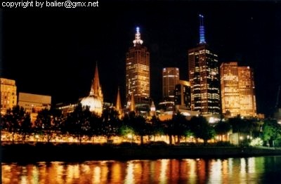 Die Skyline von Melbourne