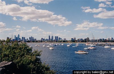 Blick von St. Kilda zur Stadt